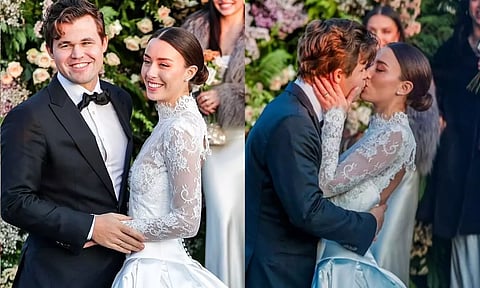 காதலியை கரம்பிடித்த மேக்னஸ் கார்ல்சன்.. சிம்பிளாக நடந்த உலகின் நம்பர் 1 செஸ் சாம்பியன் திருமணம்!