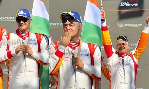 கார் பந்தயத்தில் வெற்றி பெற்ற அஜித் குமார்.. திரை பிரபலங்கள் வாழ்த்து