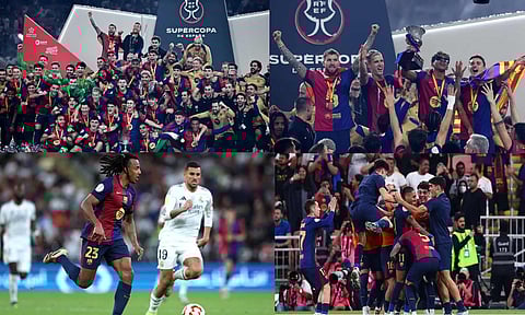 ஸ்பெயின் சூப்பர் கோப்பை பைனல்: ரியல் மாட்ரிட்டை 5-2 என பந்தாடியது பார்சிலோனா