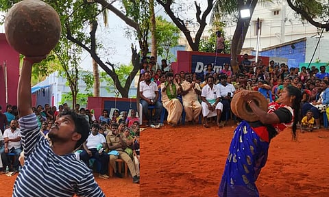 இளவட்டக்கல் தூக்கும் போட்டியில் அசத்திய இளைஞர்கள்-பெண்கள்