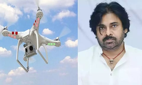 பவன் கல்யாண் வீட்டின் மீது பறந்த ஆளில்லா குட்டி விமானம்- போலீசார் விசாரணை