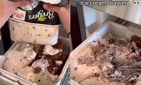 VIDEO: ஐஸ்கிரீமை இப்படியும் சாப்பிடலாமா - எங்கிருந்து யோசிப்பாங்க?