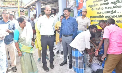 வலிப்பு ஏற்பட்ட வாலிபரை மீட்டு தாசில்தார் வாகனத்தில் அனுப்பிய கலெக்டர்- பொதுமக்கள் பாராட்டு