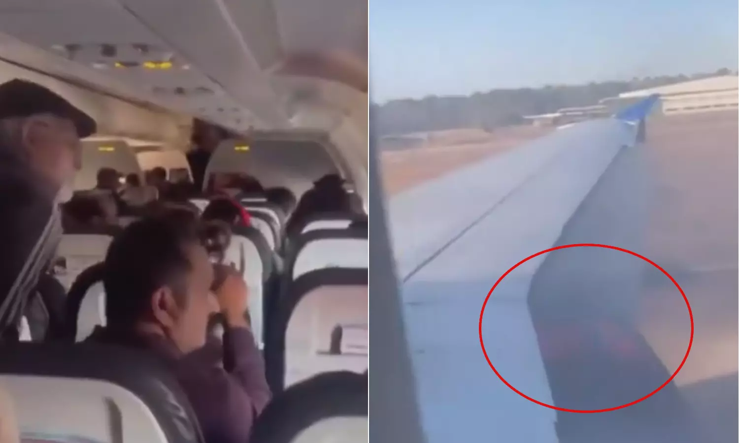 VIDEO: விமானத்தில் ஏற்பட்ட திடீர் தீ.. பயணிகள் அலறல்..!