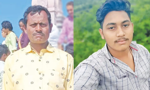 விவசாய நிலத்தில் அனுமதியின்றி வைத்திருந்த மின்சார வேலியில் சிக்கி தந்தை-மகன் பலி