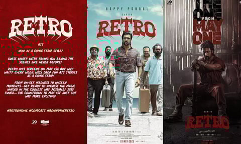 காமிக் ஸ்டைலில் வெளியாகும்  Retro படத்தின் BTS காட்சிகள்