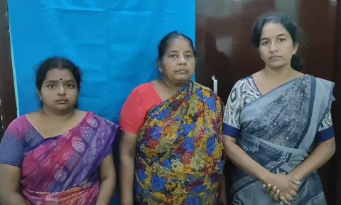கைதான தனலட்சுமி, பாப்பாத்தி, கோமதி