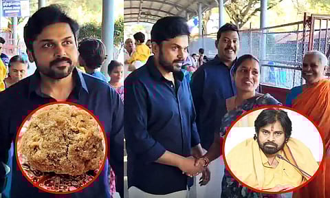 கண்ணா லட்டு தின்ன ஆசையா.. திருப்பதியில் நடிகர் கார்த்தி சாமி தரிசனம்