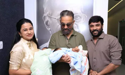 பாடலாசிரியர் சினேகனின் குழந்தைகளுக்கு 'காதல்', 'கவிதை' என பெயர் சூட்டிய கமல்ஹாசன்