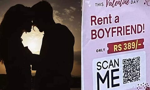 வாடகைக்கு காதலன் வேண்டுமா?  - பெங்களூரில் ஒட்டப்பட்ட போஸ்டரால் பரபரப்பு