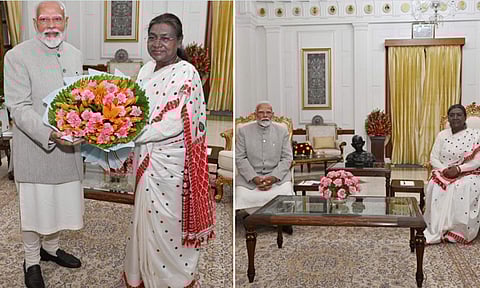 ஜனாதிபதி திரவுபதி முர்முவுடன் பிரதமர் மோடி சந்திப்பு