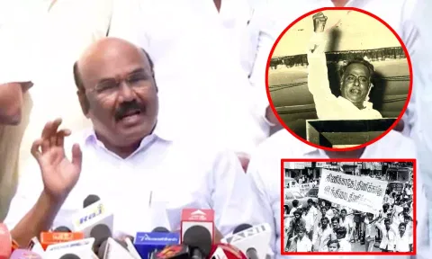 இருமொழி கொள்கை.. அண்ணாவின் குரலில் மிமிக்ரி செய்து மத்திய அரசை எச்சரித்த ஜெயக்குமார்