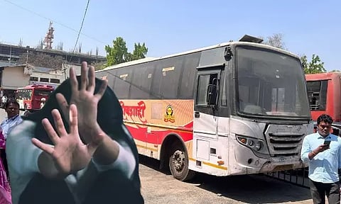 அரசு பஸ்ஸில் வைத்து இளம்பெண் பாலியல் வன்கொடுமை.. அடித்து நொறுக்கப்பட்ட புனே பேருந்து நிலையம்