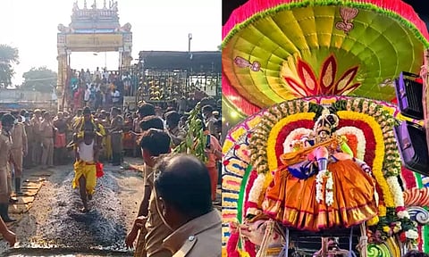 மேல்மலையனூர் அங்காளம்மன் கோவிலில் தீமிதி திருவிழா: ஆயிரக்கணக்கான பக்தா்கள் சாமி தரிசனம்