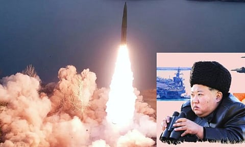 கடலுக்குள் ஏவுகணைகளை சரமாரியாக ஏவிய வட கொரியா.. அமெரிக்கா - தென் கொரியா கூட்டு ராணுவ பயிற்சியால் கோபம்