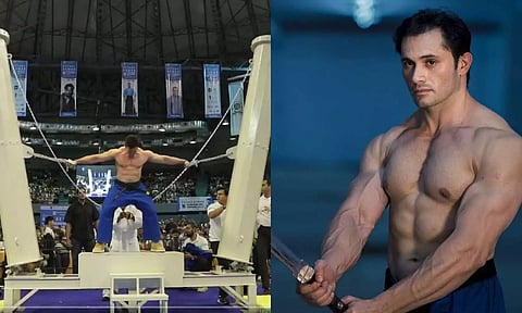 வீடியோ: ராட்சத தூண்களை அதிக நேரம் தாங்கிப்பிடித்து இந்தியாவின் ஸ்டீல்மேன் கின்னஸ் சாதனை