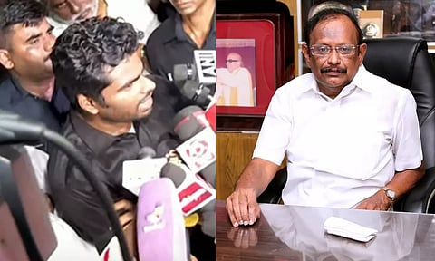 தமிழக சட்டத்துறை அமைச்சர் ரகுபதி ஒரு கிரிமினல்- அண்ணாமலை ஆவேசம்