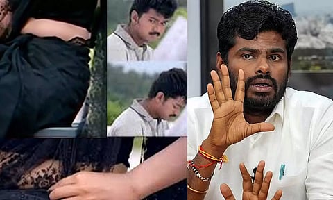 நடிகைகளின் இடுப்பை கிள்ளி அரசியல் செய்கிறார் விஜய்- வெளுத்து வாங்கிய அண்ணாமலை