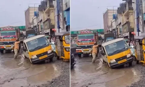 ஓசூரில் கொட்டித் தீர்த்த கனமழை: வாகன ஓட்டிகள் அவதி