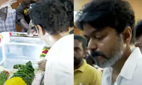 மறைந்த மனோஜ் உடலுக்கு விஜய் நேரில் அஞ்சலி