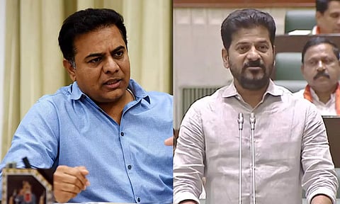 பெண் பத்திரிகையாளர்கள் கைது விவகாரம்: சட்டசபையில் ரேவந்த் ரெட்டி- கே.டி. ராமராவ் காரசார விவாதம்