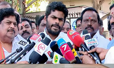 தி.மு.க.வை ஆட்சிக் கட்டிலில் இருந்து இறக்குவது தான் பா.ஜ.க.வின் நோக்கம்- அண்ணாமலை