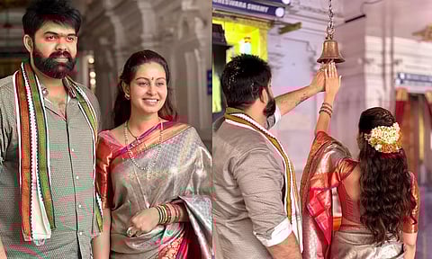 நடிகை அபிநயாவின் நிச்சயம் கிளிக்ஸ்... யார் இந்த கார்த்திக்?