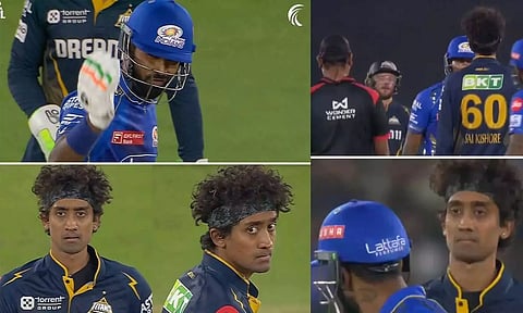 GT vs MI: தமிழக வீரரை முறைத்த ஹர்திக் பாண்ட்யா - வைரல் வீடியோ