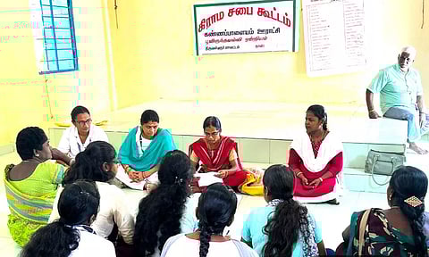 எஸ்.ஏ கலை மற்றும் அறிவியல் கல்லூரி சார்பில் உலக தண்ணீர் தின கிராம சபை கூட்டம்