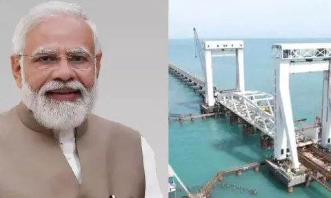பாம்பன் புதிய பாலத்தை திறக்க வரும் பிரதமர் மோடி- ராமேசுவரம் கோவிலில் பூரண கும்ப மரியாதை