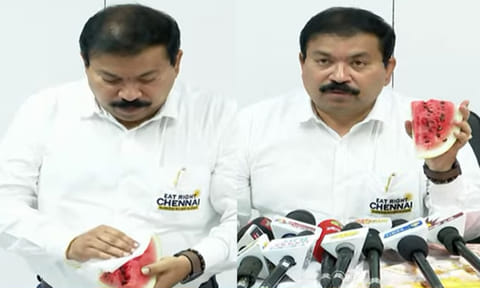 தர்பூசணி பழங்களில் ரசாயன கலப்படமா? உணவு பாதுகாப்பு துறை அதிகாரி சதீஷ் விளக்கம்