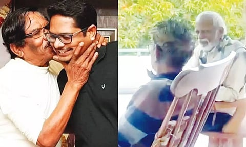 மகனை இழந்த பாரதிராஜாவுக்கு பாடல் பாடி ஆறுதல் கூறிய கங்கை அமரன்