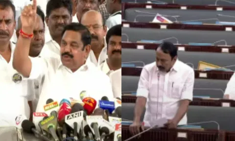 கூண்டோடு  வெளியேறிய அதிமுக எம்.எல்.ஏ.க்கள்.. தனி மரமாக சட்டசபையில் பேசிய செங்கோட்டையன்!