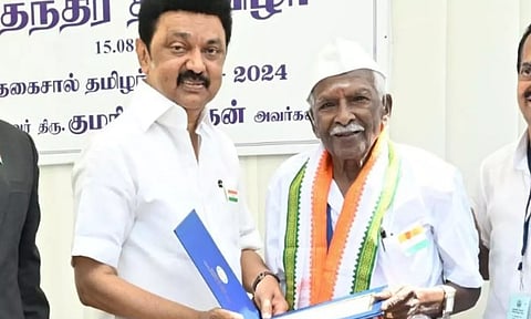 குமரி அனந்தன் தமிழால் நம் நெஞ்சில் நிலைத்திருப்பார்- முதலமைச்சர் மு.க.ஸ்டாலின்