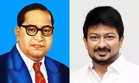 அறிவுச் சாட்டையை சுழற்றி பேதங்களின் எலும்பை நொறுக்கியவர் டாக்டர் அம்பேத்கர்- உதயநிதி புகழாரம்