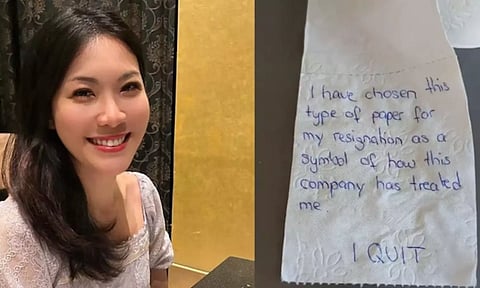 கழிவறை Tissue பேப்பரில் ராஜினாமா கடிதம் எழுதிக் கொடுத்த பெண் ஊழியர்.. ஏன் தெரியுமா?