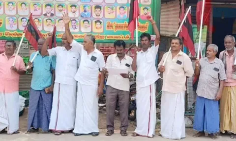 துரை வைகோவுக்கு ஆதரவாக ம.தி.மு.க.வினர் ஆர்ப்பாட்டம்