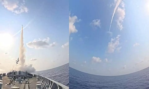 ஐ.என்.எஸ். சூரத் போர் கப்பல் ஏவுகணை சோதனை வெற்றி