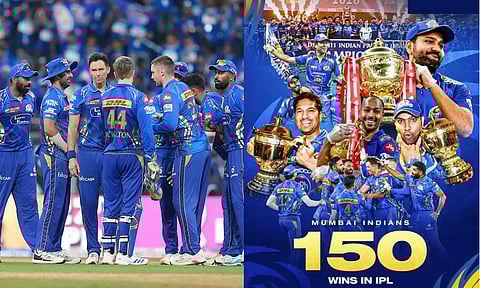 ஐபிஎல் வரலாற்றில் 150 வெற்றிகள் - மும்பை இந்தியன்ஸ் அணி புதிய சாதனை
