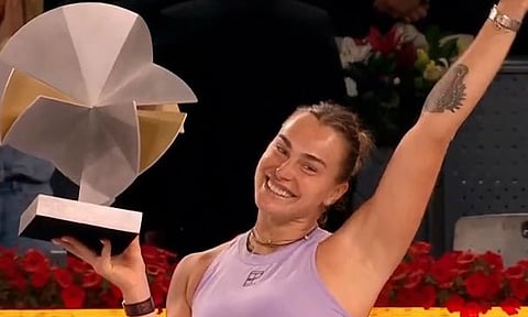 மாட்ரிட் ஓபன் டென்னிஸ்: 3வது முறையாக சாம்பியன் பட்டம் வென்றார் சபலென்கா