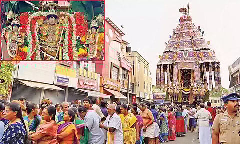 கும்பகோணம் சாரங்கபாணி கோவிலில் சித்திரை தேரோட்டம் கோலாகலம்