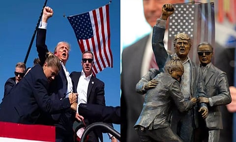 ஓவல் மாளிகையில் தனக்கு தானே சிலை வைத்த டிரம்ப்