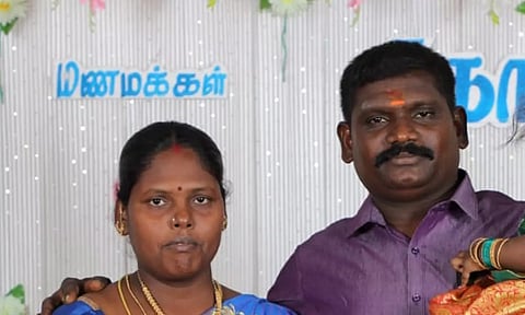 இந்து முன்னணி மாவட்ட செயலாளர் மனைவி வெட்டிக்கொலை - கணவர் உயிருக்கு போராட்டம்