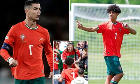 போர்ச்சுக்கல் அணிக்காக களமிறங்கிய ரொனால்டோவின் மகன் - முதல் போட்டியிலேயே ஜப்பானை வீழ்த்தி வெற்றி!