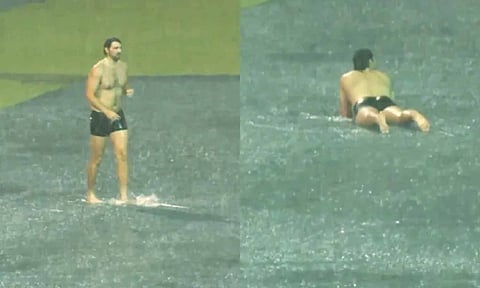 வீடியோ: Tim டேவிட் அல்ல.. Swim டேவிட்.. ஸ்டேடியத்தில் நீந்தி விளையாடிய ஆர்சிபி வீரர்