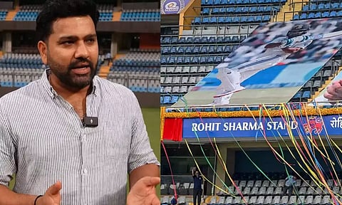 வான்கடேவில் தனது பெயரில் ஸ்டான்ட்.. நான் இருந்தாலும், மறைந்தாலும் நிலைத்து நிற்கும்- ரோகித் நெகிழ்ச்சி