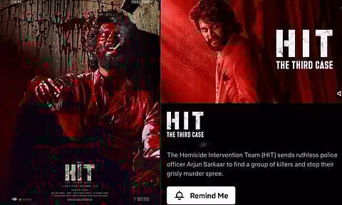 நானி நடித்த ஹிட் 3 படத்தின் ஓடிடி ரிலீஸ் அறிவிப்பு