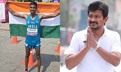 ஆசிய தடகள போட்டி: வெண்கல பதக்கம் வென்ற தமிழக வீரர் செர்வினுக்கு உதயநிதி ஸ்டாலின் வாழ்த்து