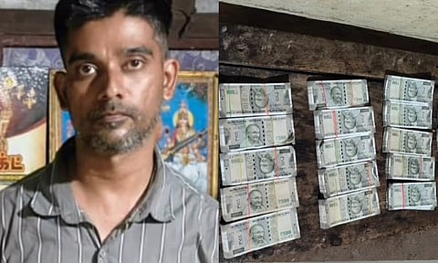 வாகன சோதனையில் அரசு பஸ்சில் ரூ.20 லட்சம் பறிமுதல் -  ஒருவர் கைது