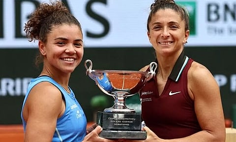 பிரெஞ்சு ஓபன்: பெண்கள் இரட்டையரில் சாம்பியன் பட்டம் வென்ற இத்தாலி ஜோடி